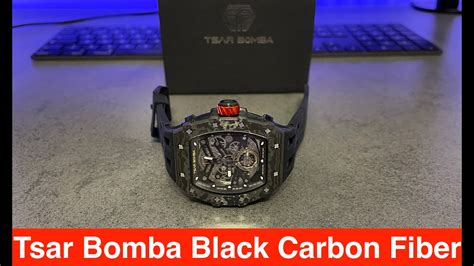 The new Tsar Bomba Black Carbon Fiber watch Richard Mille 